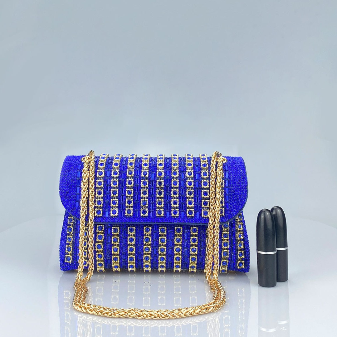 Angela – Chic Chain Coloured Diamond Shoulder Bag