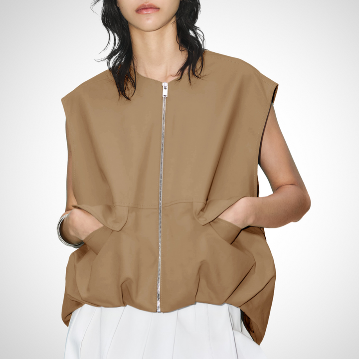 Jean – Casual Long Sleeve Collared Crop Jacket