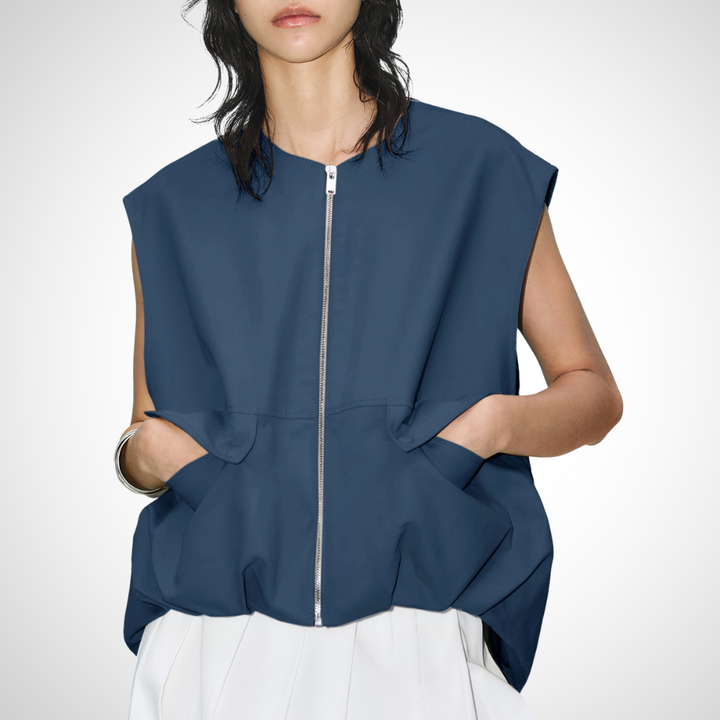 Jean – Casual Long Sleeve Collared Crop Jacket