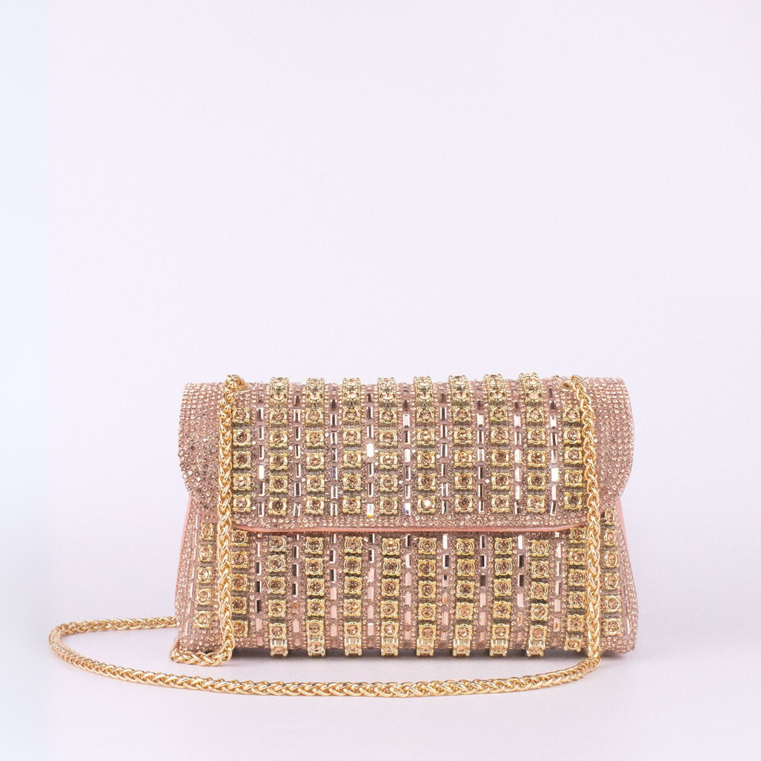 Angela – Chic Chain Coloured Diamond Shoulder Bag