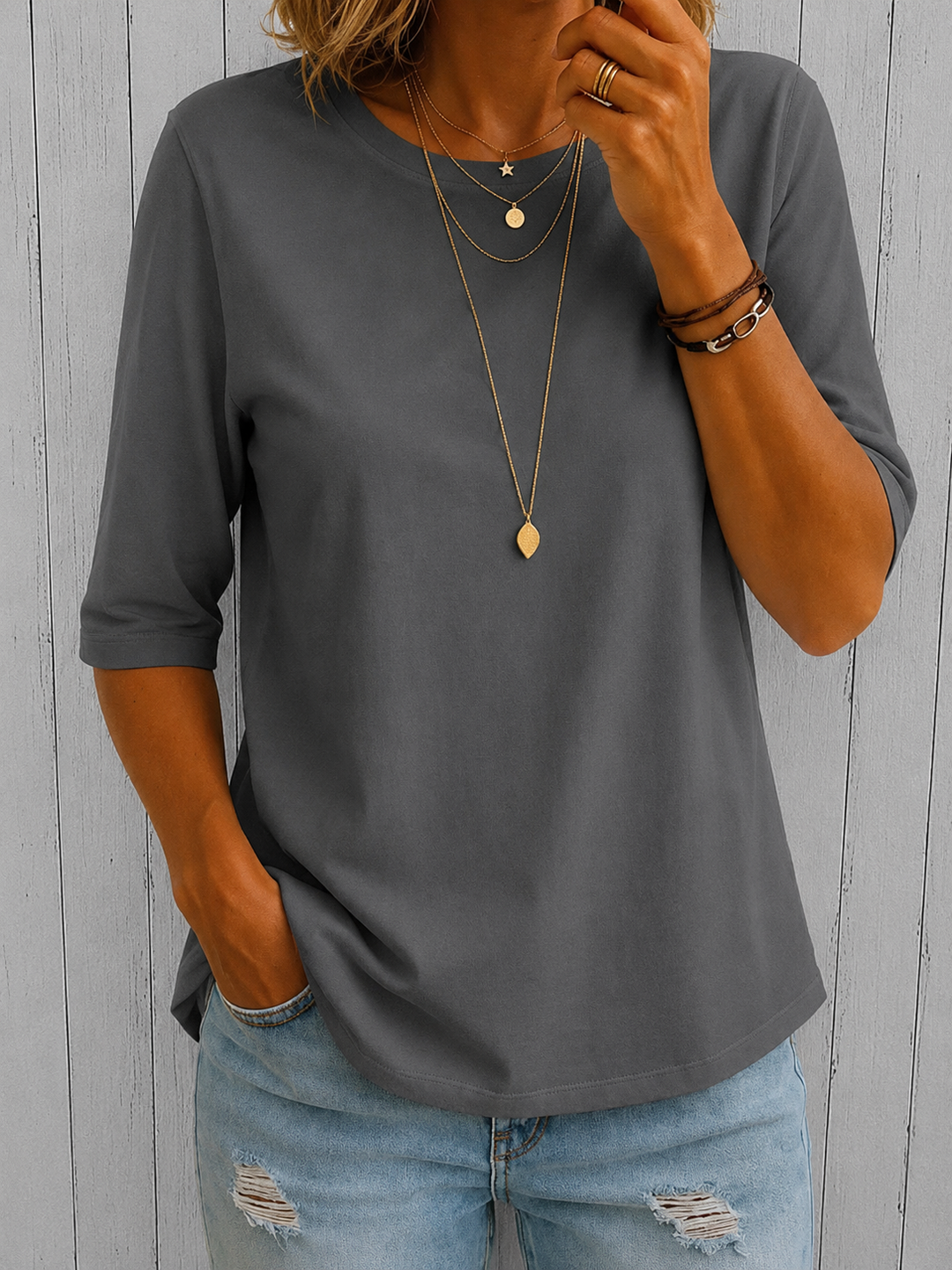 Rosemary – Relaxed Half Sleeve Everyday Top