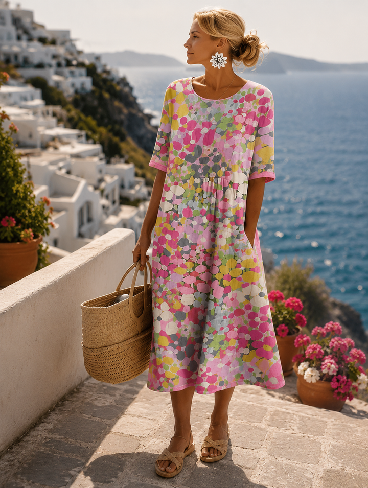 Jean – Lightweight Fluid Floral Midi Dress