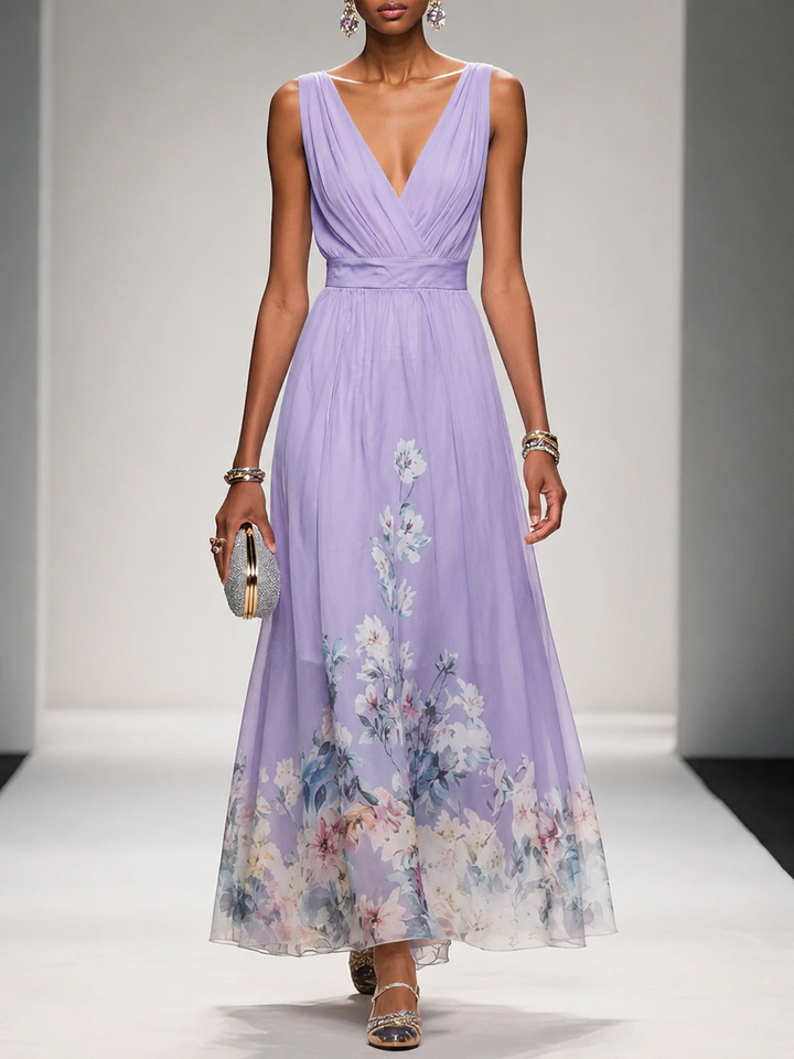 Gillian – Sleeveless A-Line Maxi Dress