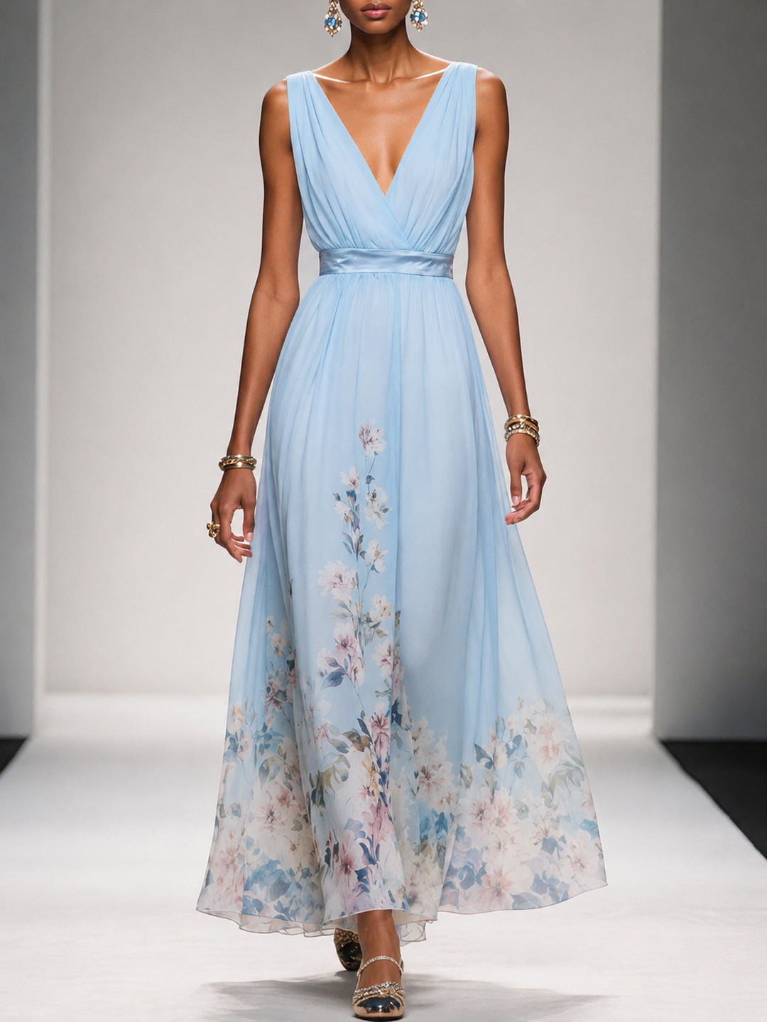 Gillian – Sleeveless A-Line Maxi Dress