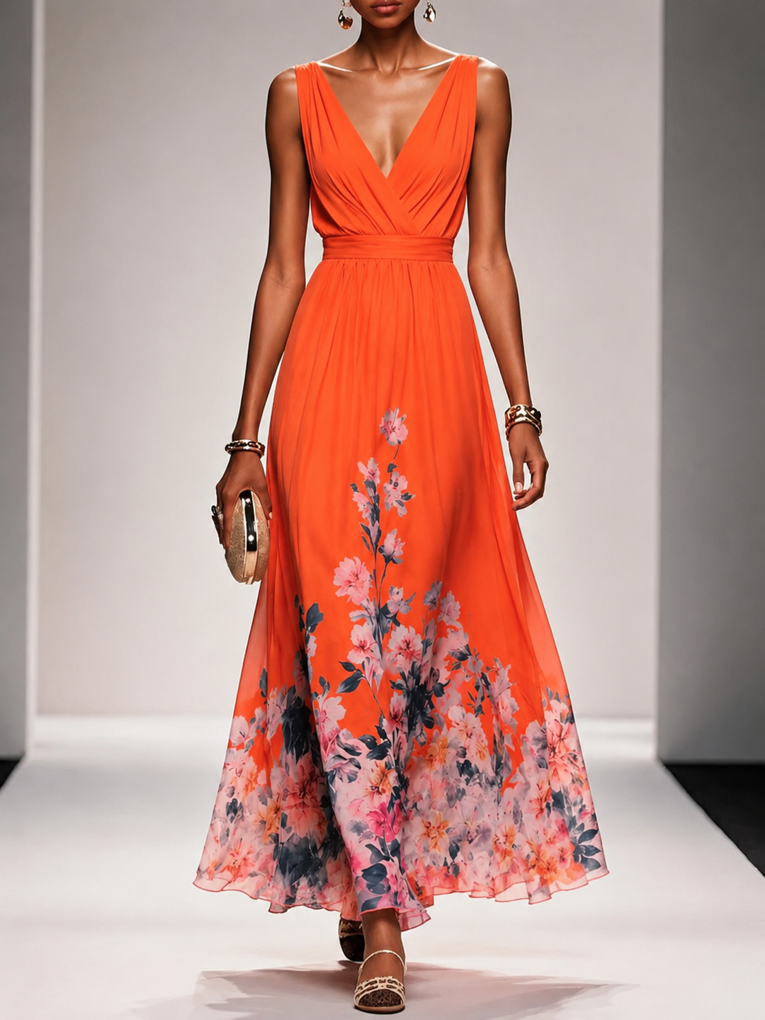 Gillian – Sleeveless A-Line Maxi Dress