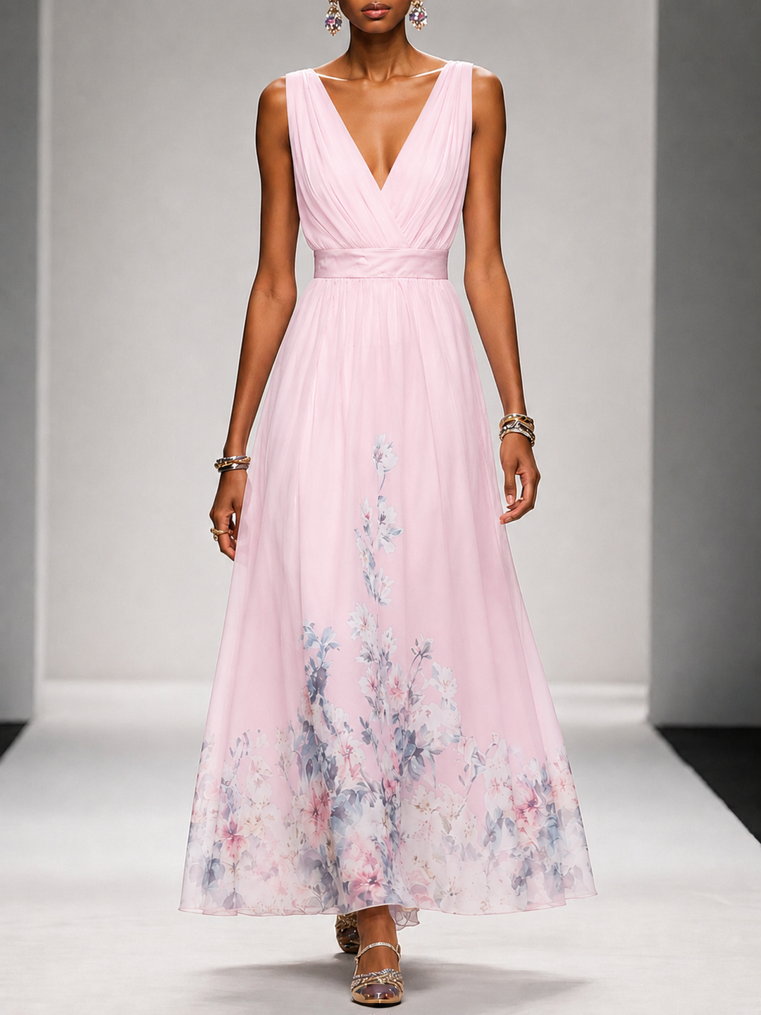 Gillian – Sleeveless A-Line Maxi Dress