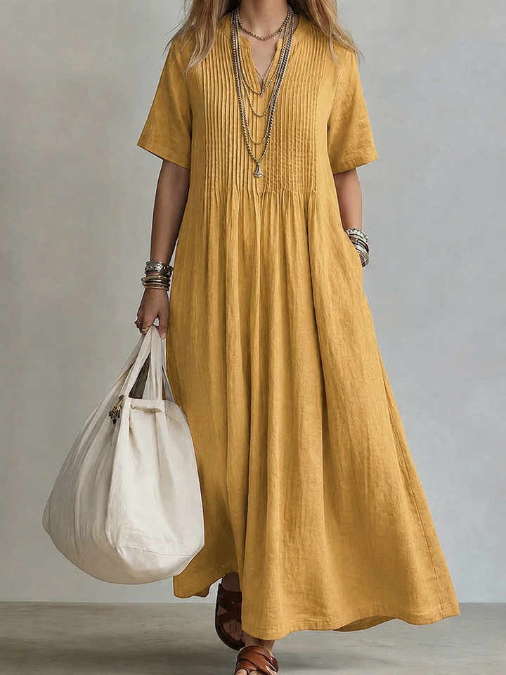 Natalie – Elegant Flowing Pleated Dress