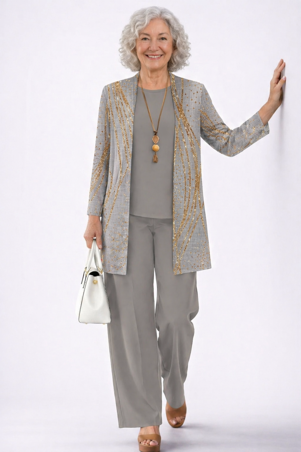 Olive – Sequin Embellished Three-Piece Set