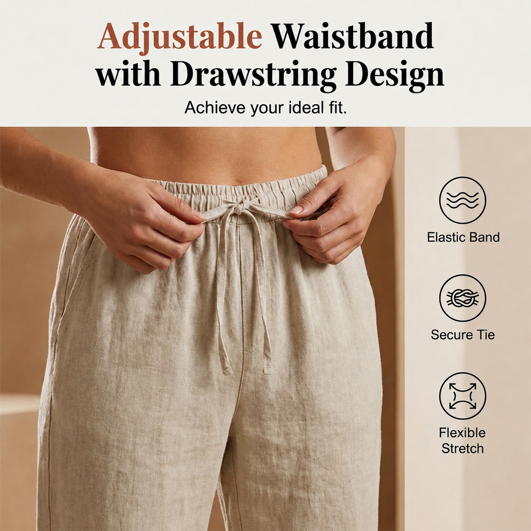 Celia – Relaxed Linen Drawstring Shorts
