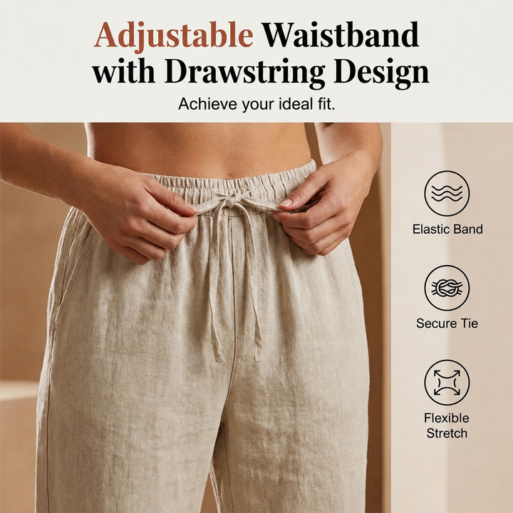 Celia – Relaxed Linen Drawstring Shorts