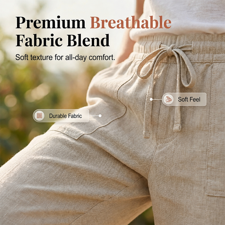 Celia – Relaxed Linen Drawstring Shorts
