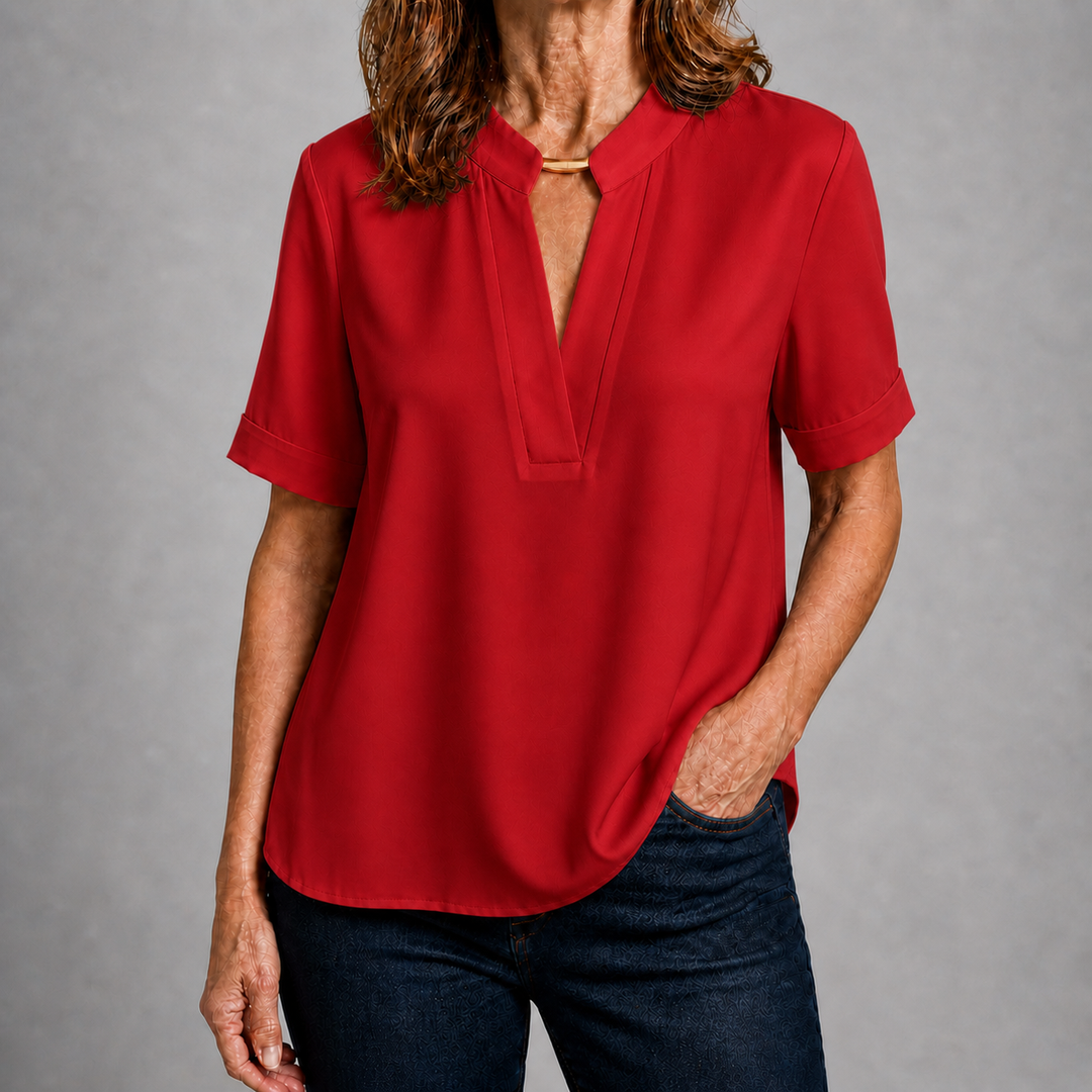Margaret – Chic V-Neck Blouse