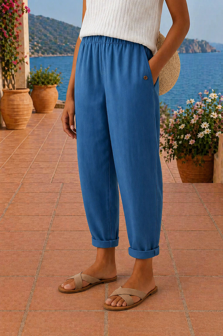 Sienna – Relaxed Linen Tapered Pants