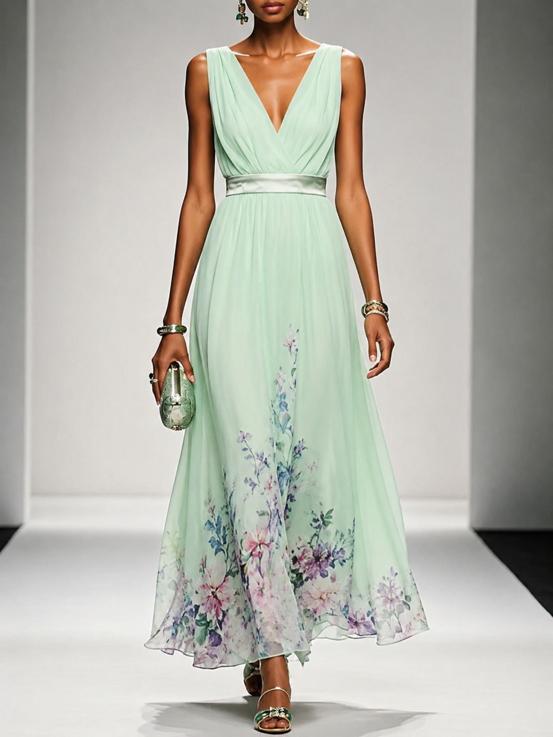 Gillian – Sleeveless A-Line Maxi Dress