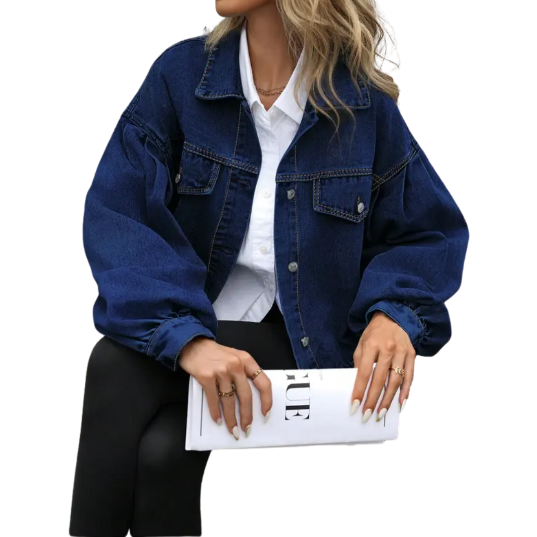 Hazel – Timeless Oversized Moto Jacket