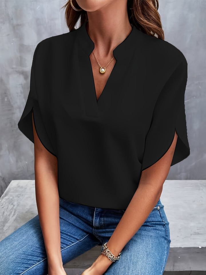 Eileen – Relaxed Fit Short Sleeve Round Neck Knit Top