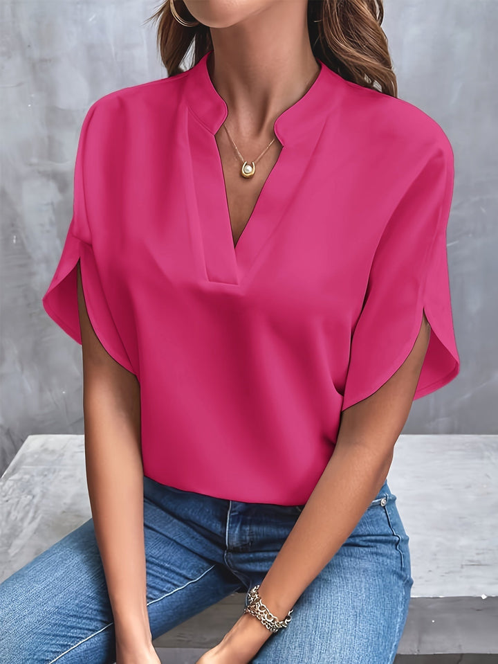 Eileen – Relaxed Fit Short Sleeve Round Neck Knit Top