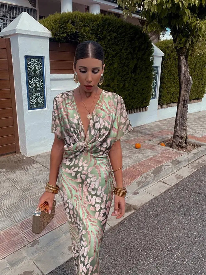 Laverne – Satin Midi Dress