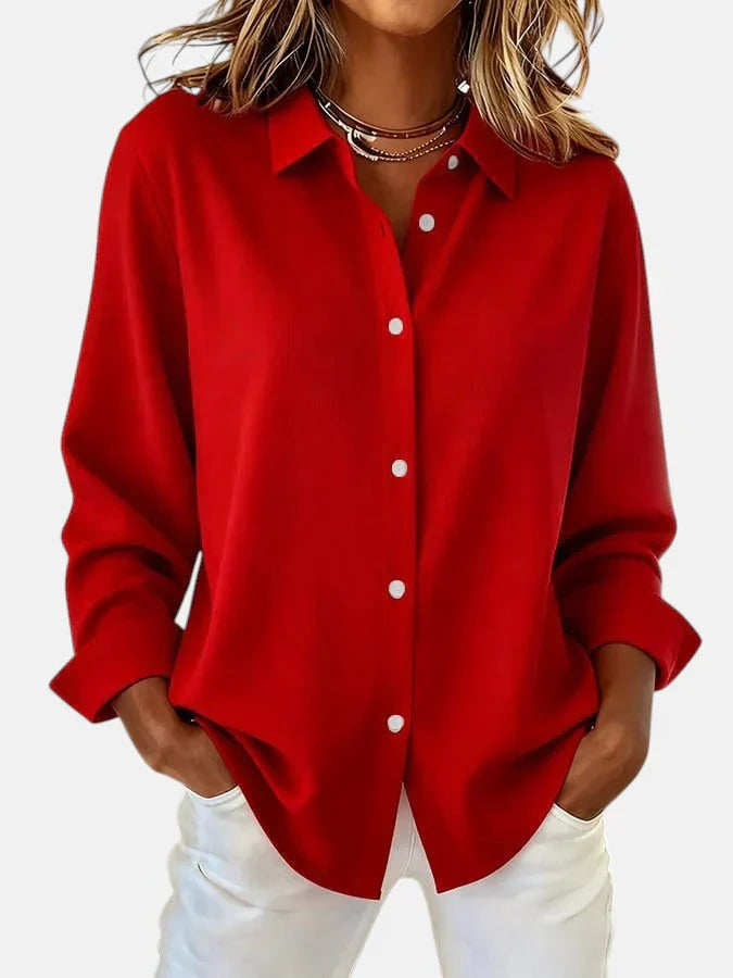 Marina – Relaxed Button-Down Blouse for Any Occasion