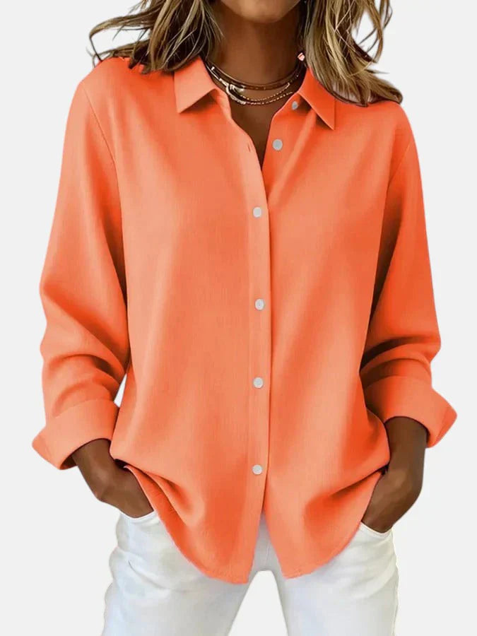 Marina – Relaxed Button-Down Blouse for Any Occasion