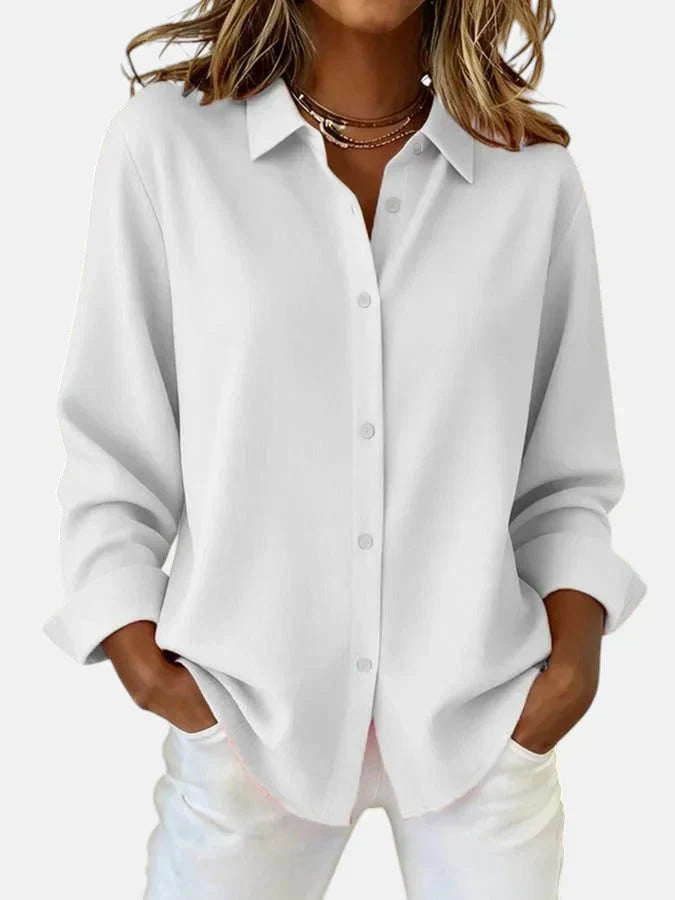 Marina – Relaxed Button-Down Blouse for Any Occasion