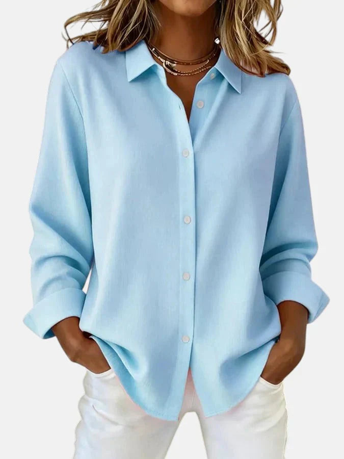 Marina – Relaxed Button-Down Blouse for Any Occasion