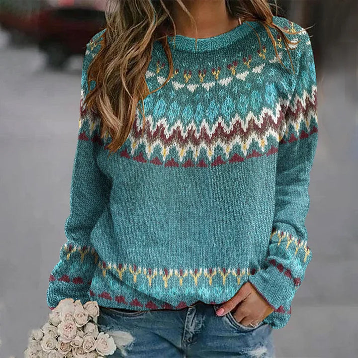 Sonia – Boho Wave Knit Sweater