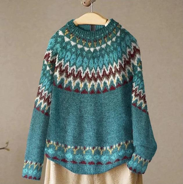 Sonia – Boho Wave Knit Sweater