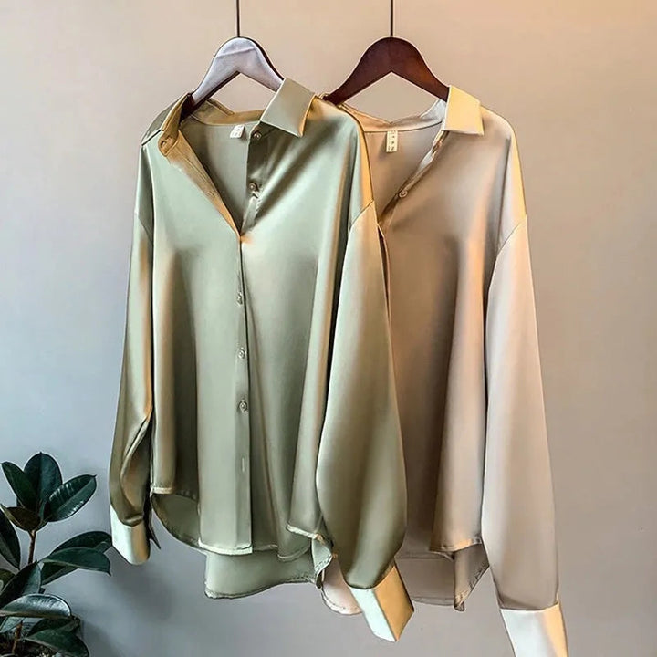 Florence – Silky Long Sleeve Blouse