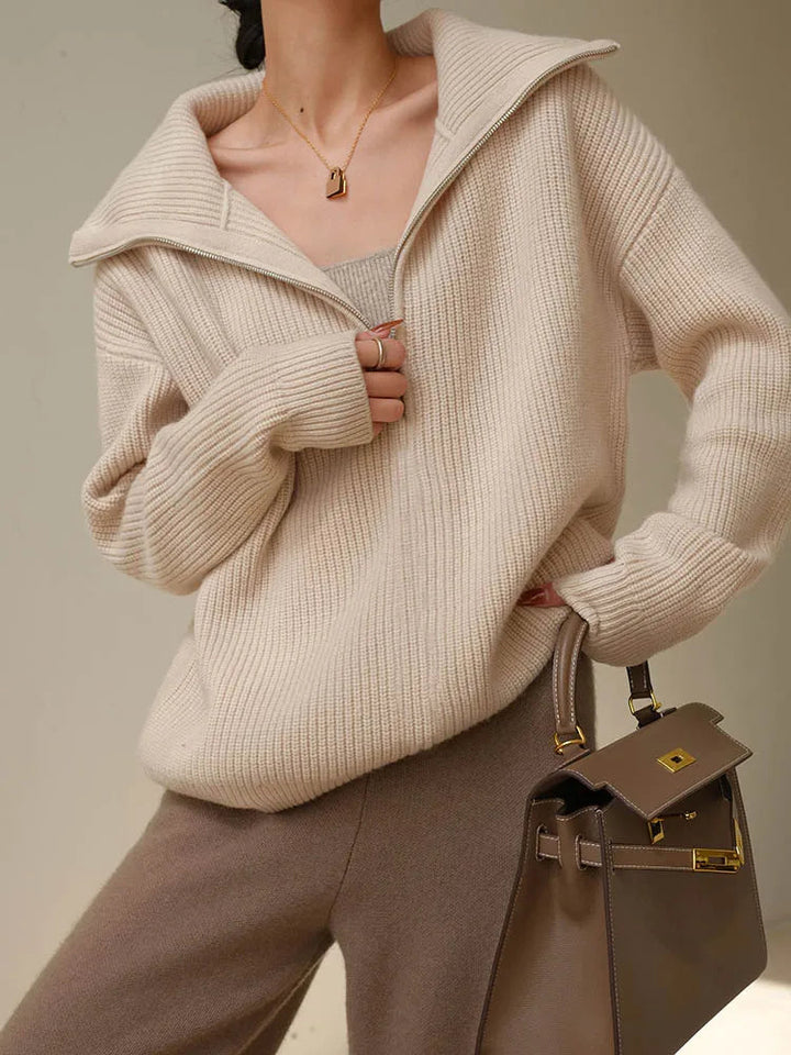 Elodie – Comfy Half-Zip Sweater