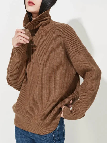 Elodie – Comfy Half-Zip Sweater