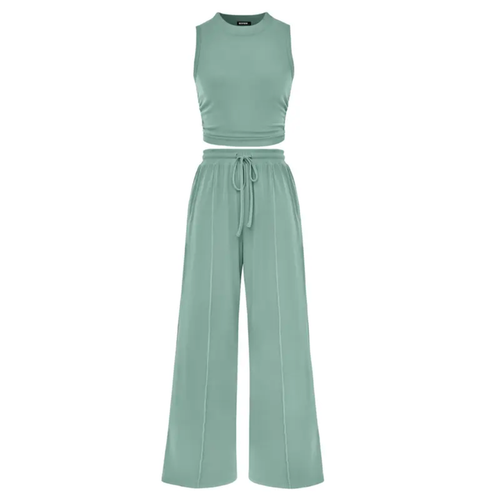 Nella – Ribbed Knit Sleeveless Lounge Set