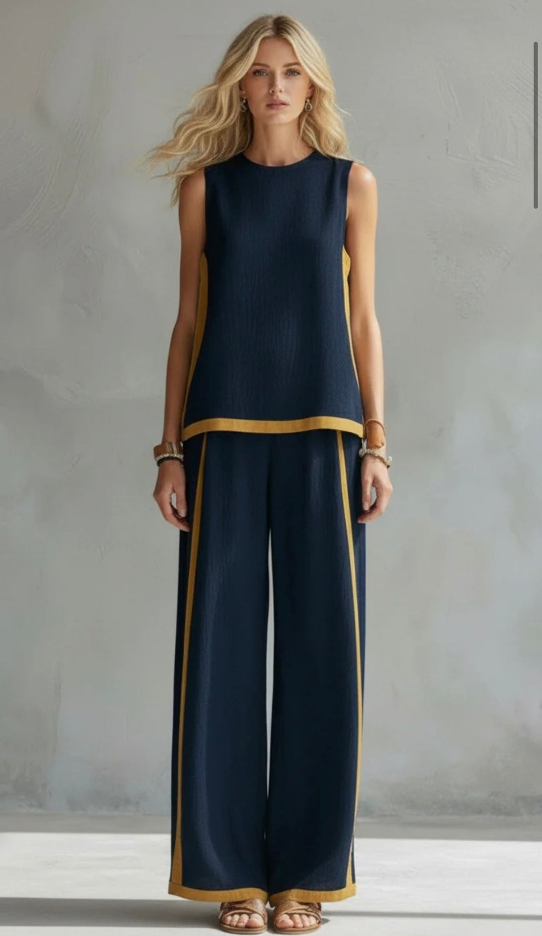 Marlene – Wide Leg Linen Two-Piece Set