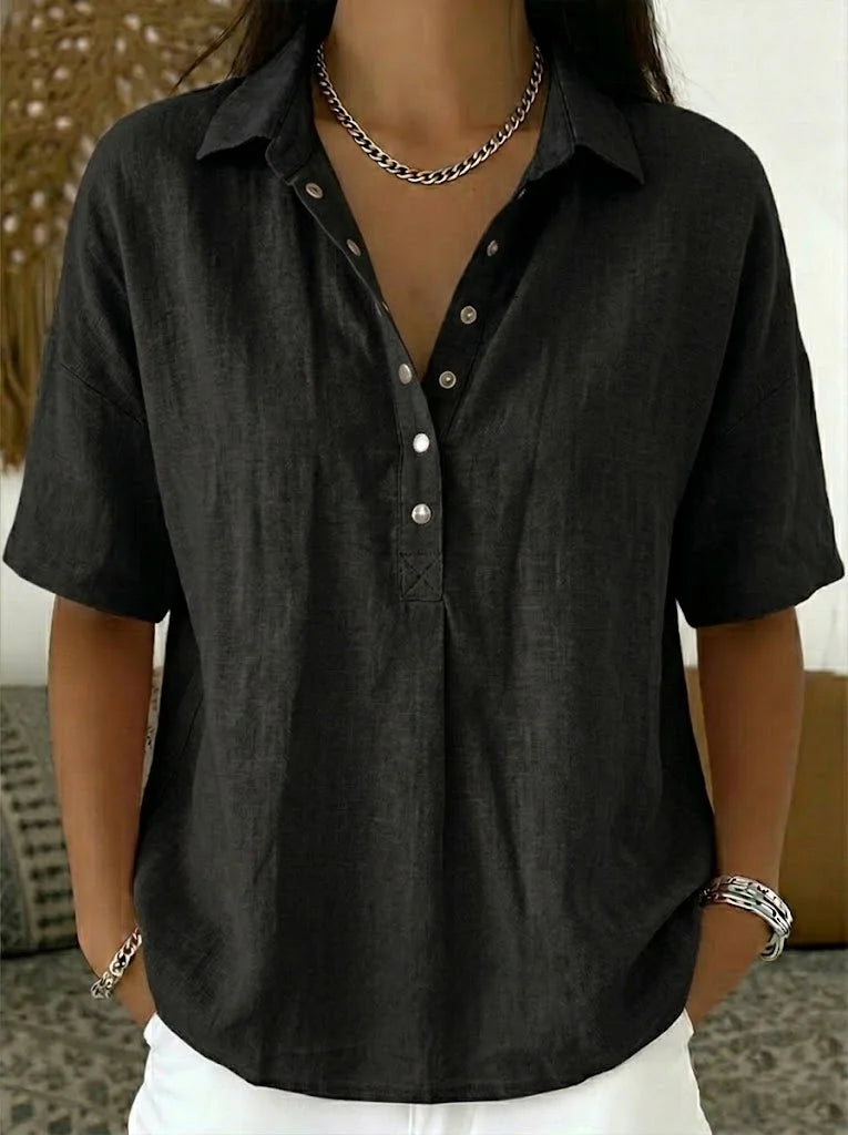 Kathleen – Blouse with Collar and Button