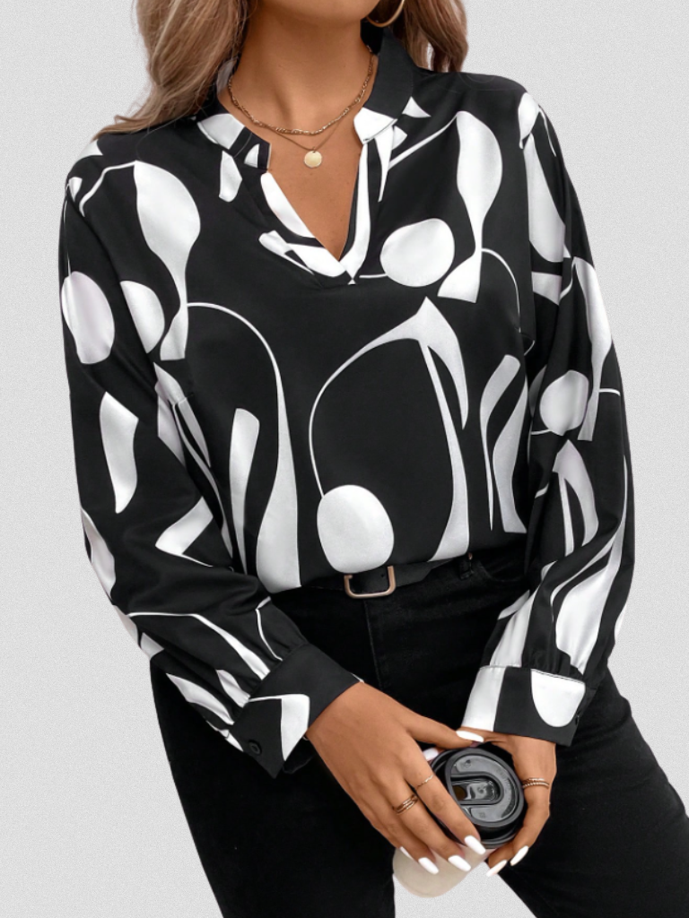 Cecile – Satin Look Blouse
