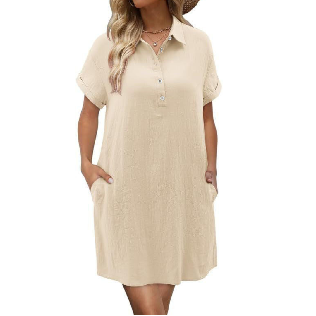 Mavis – Casual Button-Down Shirt Dress