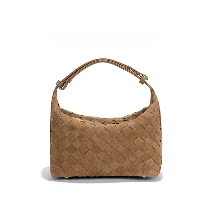 Angela – Matte Woven Structured Handbag