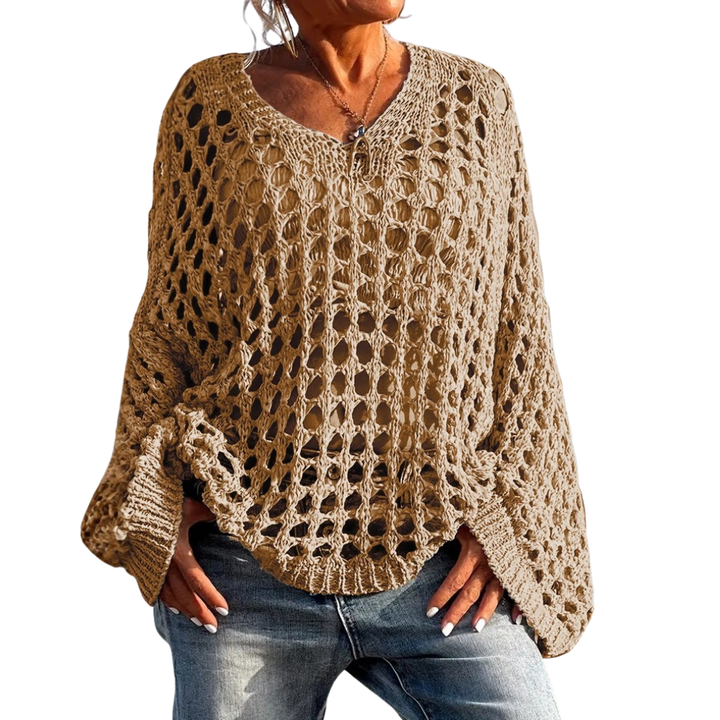 Gracie – Relaxed Openwork Knit Sweater