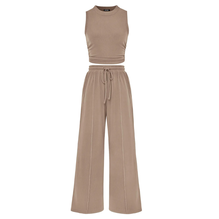 Nella – Ribbed Knit Sleeveless Lounge Set