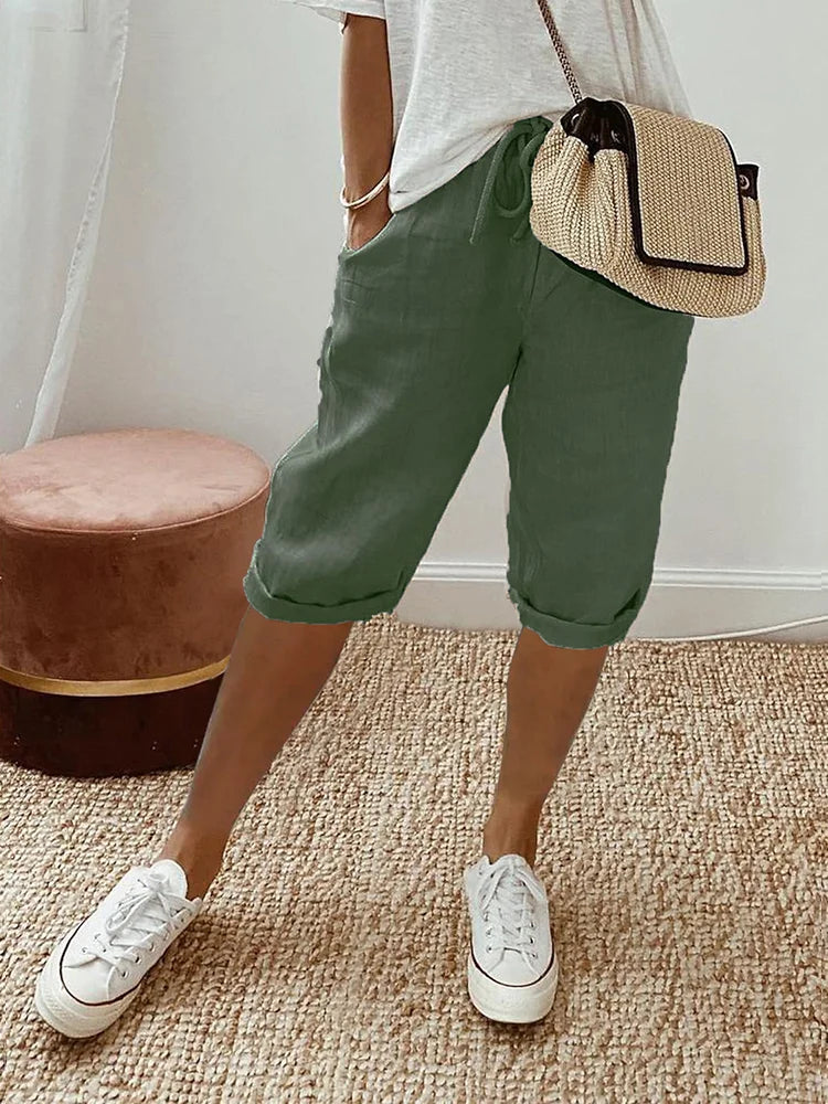 Ophelia – Relaxed Linen Drawstring Shorts