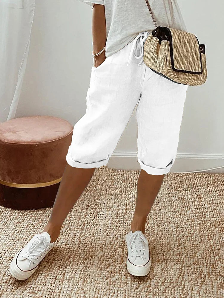 Ophelia – Relaxed Linen Drawstring Shorts
