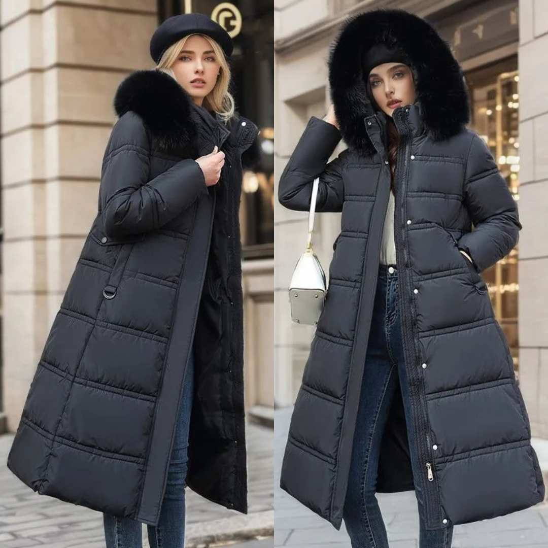 Cynthia – Designer Winter Parka with Fur Hood