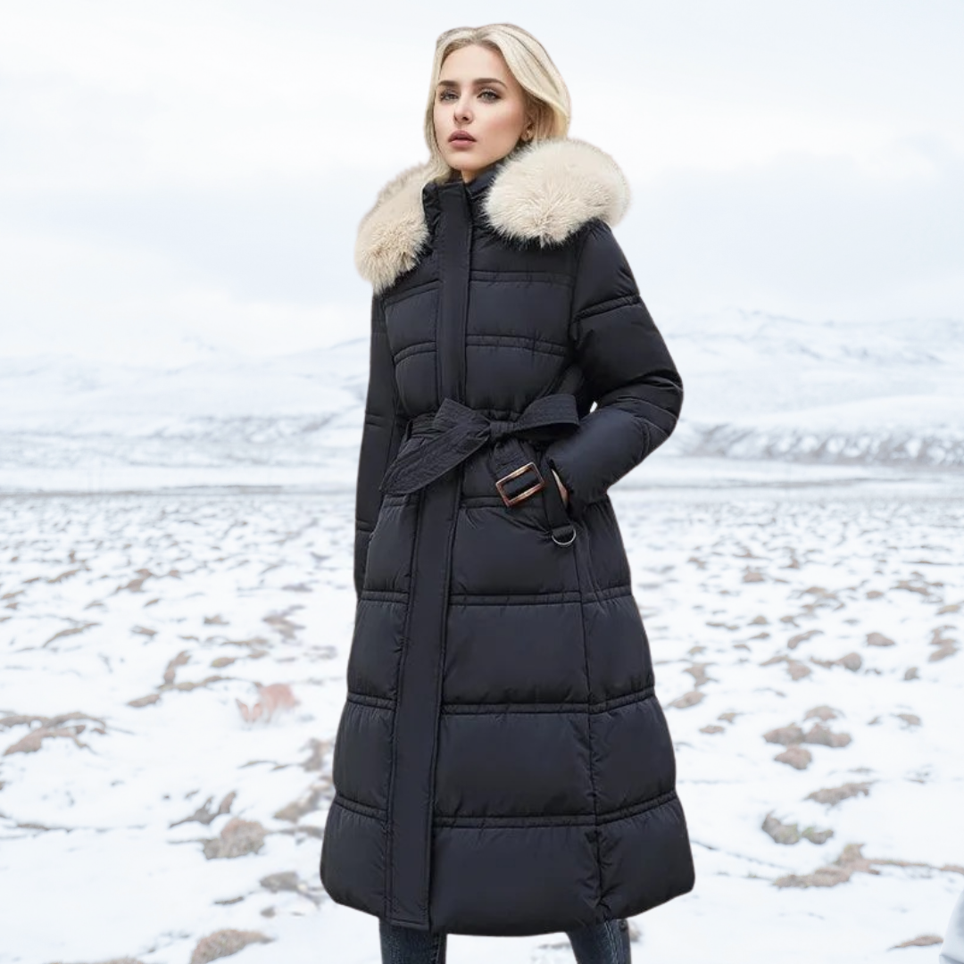 Cynthia – Designer Winter Parka with Fur Hood