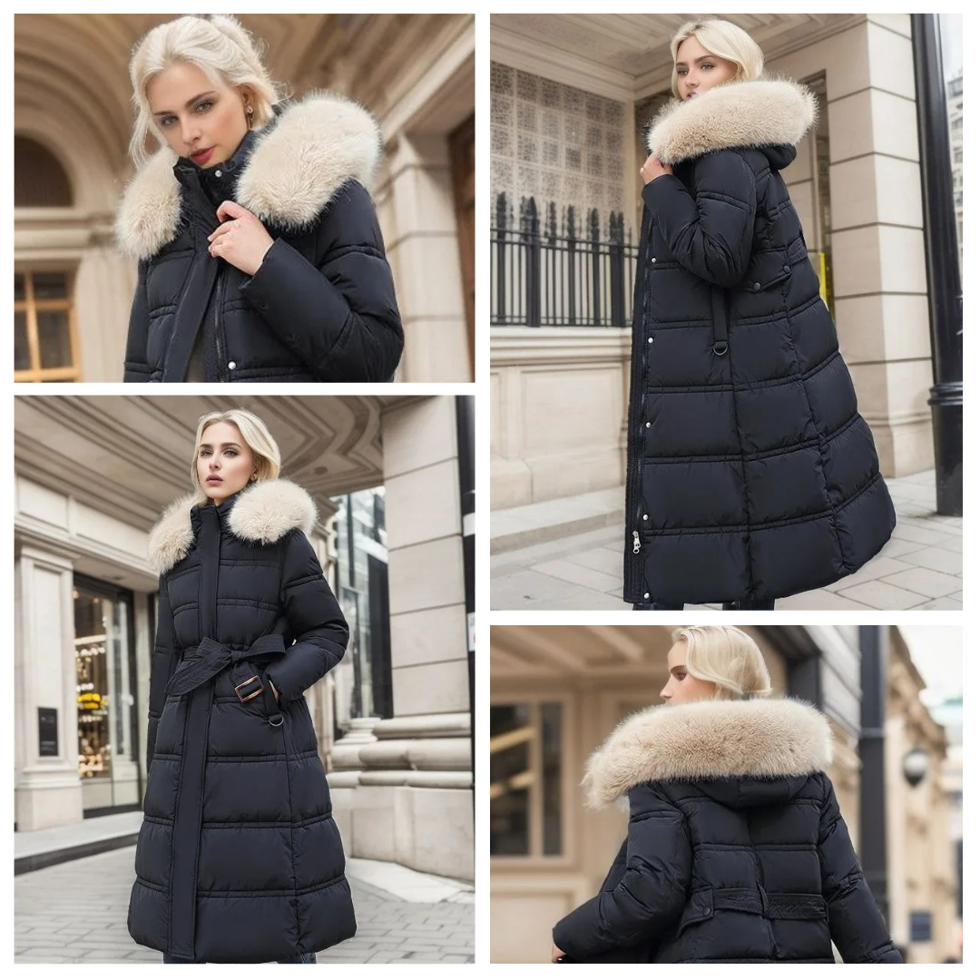 Cynthia – Designer Winter Parka with Fur Hood