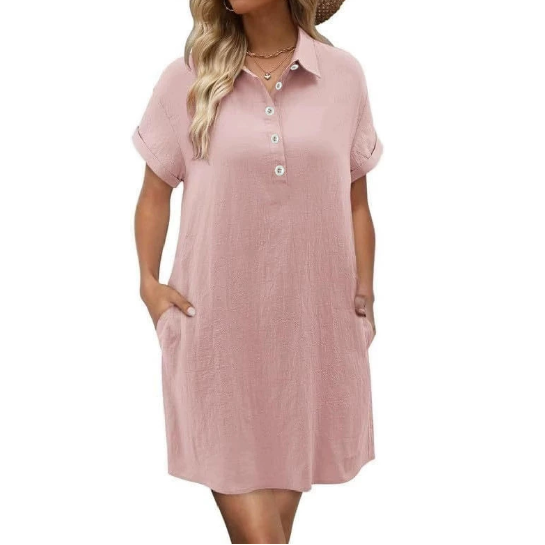 Mavis – Casual Button-Down Shirt Dress