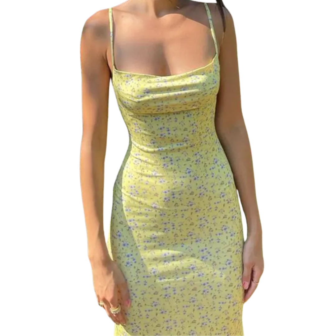 Sheena – Floral Backless Boho Cami Dress