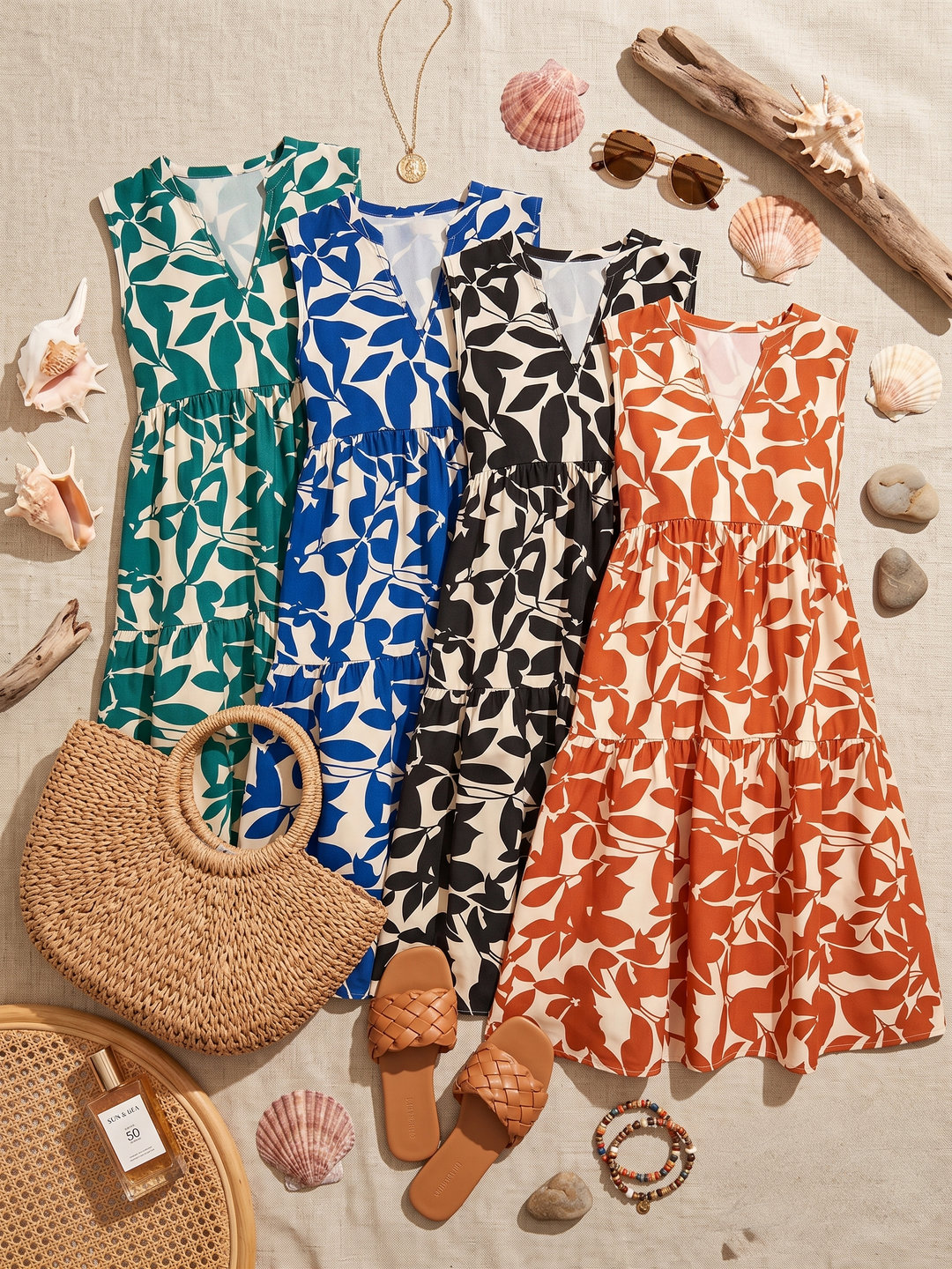 Beryl – Flowing Flattering Midi Dress