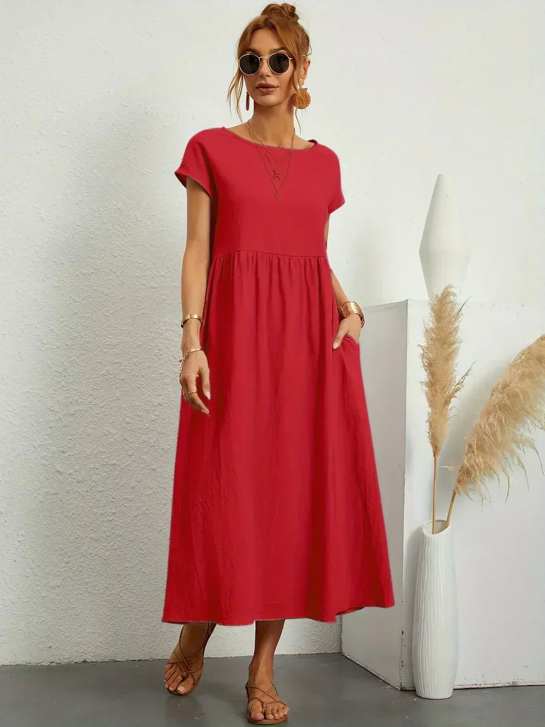 Diana – Fluid Midi Timeless Elegance Dress