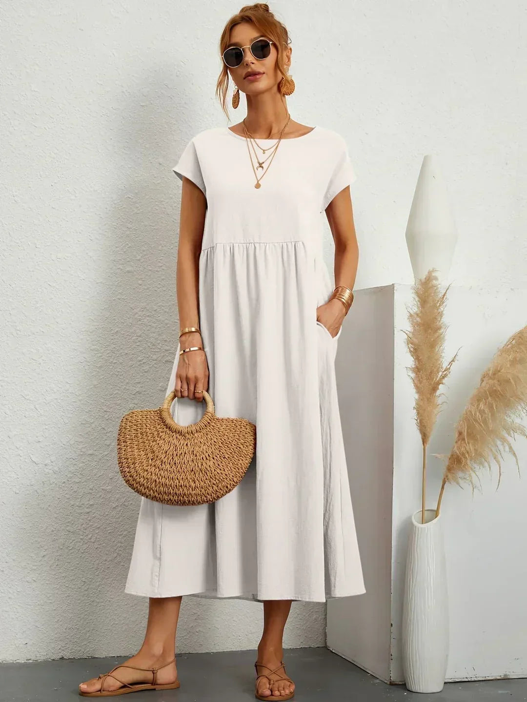 Gabrielle – Flowing Elegant Midi Dress