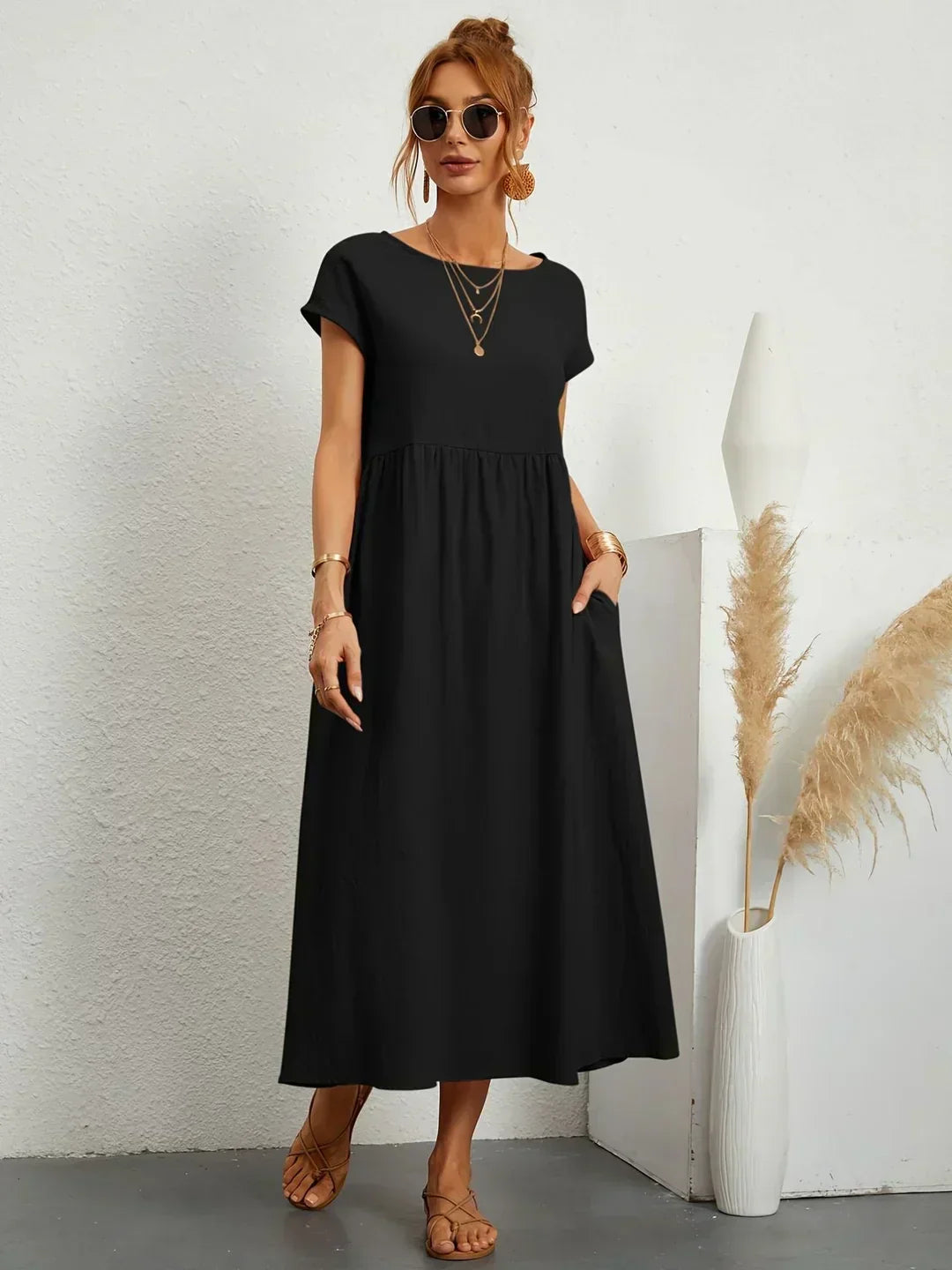 Gabrielle – Flowing Elegant Midi Dress